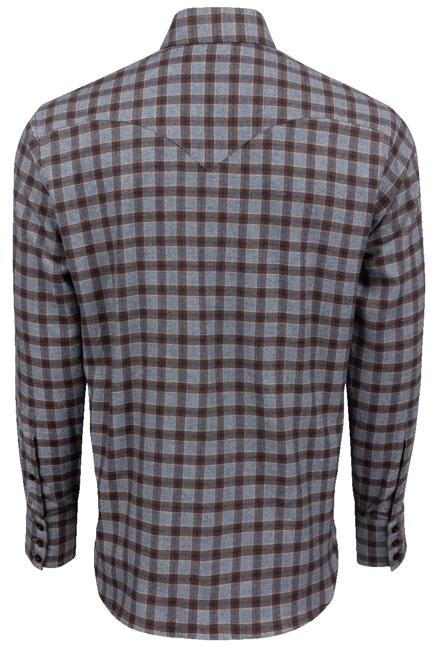 Lyle Lovett for Hamilton Snap Front Shirt - Brown and Navy sold by Pinto Ranch product image thumbnail 2