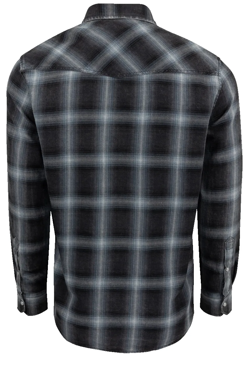 Pinto Ranch YY Collection Plaid Button-Front Shirt - Black sold by Pinto Ranch product image thumbnail 2