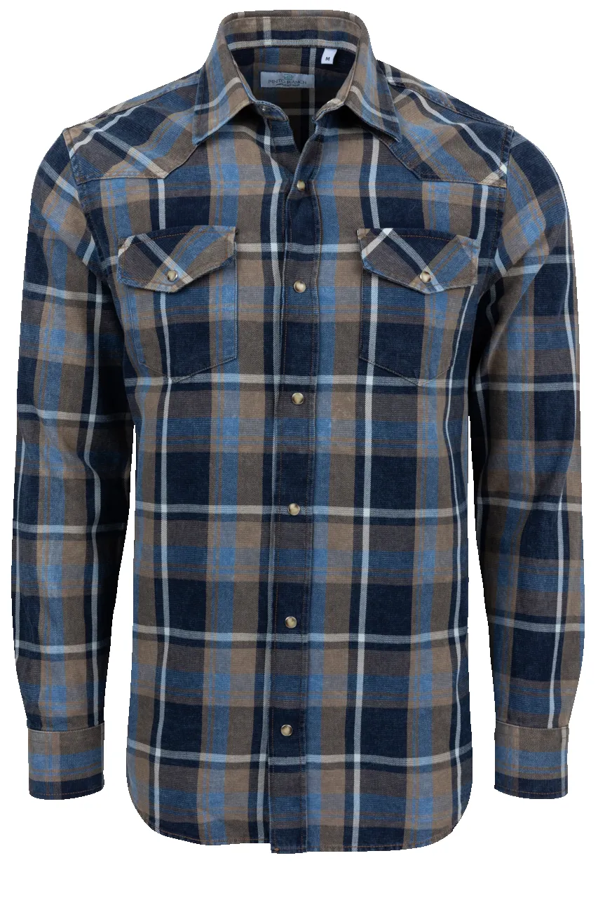 Pinto Ranch YY Collection Plaid Snap Front Shirt - Blue Multi sold by Pinto Ranch