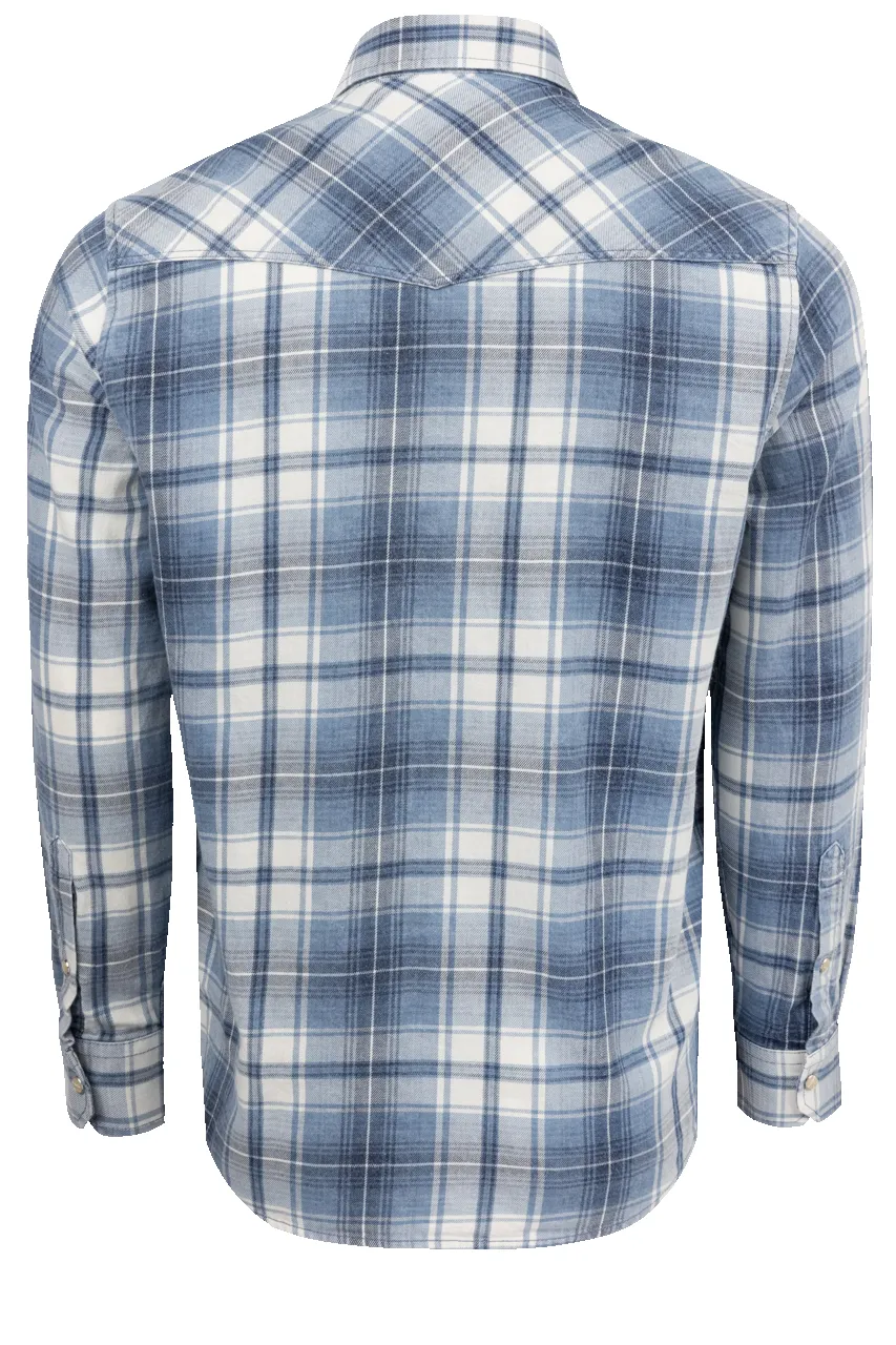 Pinto Ranch YY Collection Plaid Snap Front Shirt - Indigo sold by Pinto Ranch product image thumbnail 2