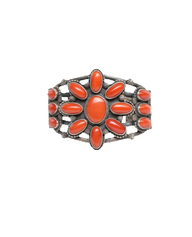 Navajo Chunky Coral Bracelet sold by Pinto Ranch