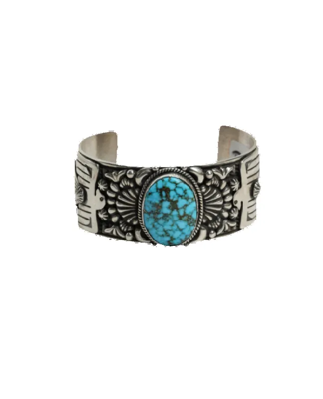 Turquoise and Silver Eagle Bracelet sold by Pinto Ranch