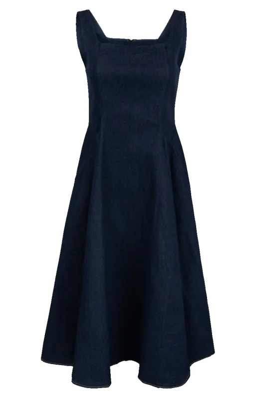 Urban Daizy Dark Denim Midi Dress sold by Pinto Ranch