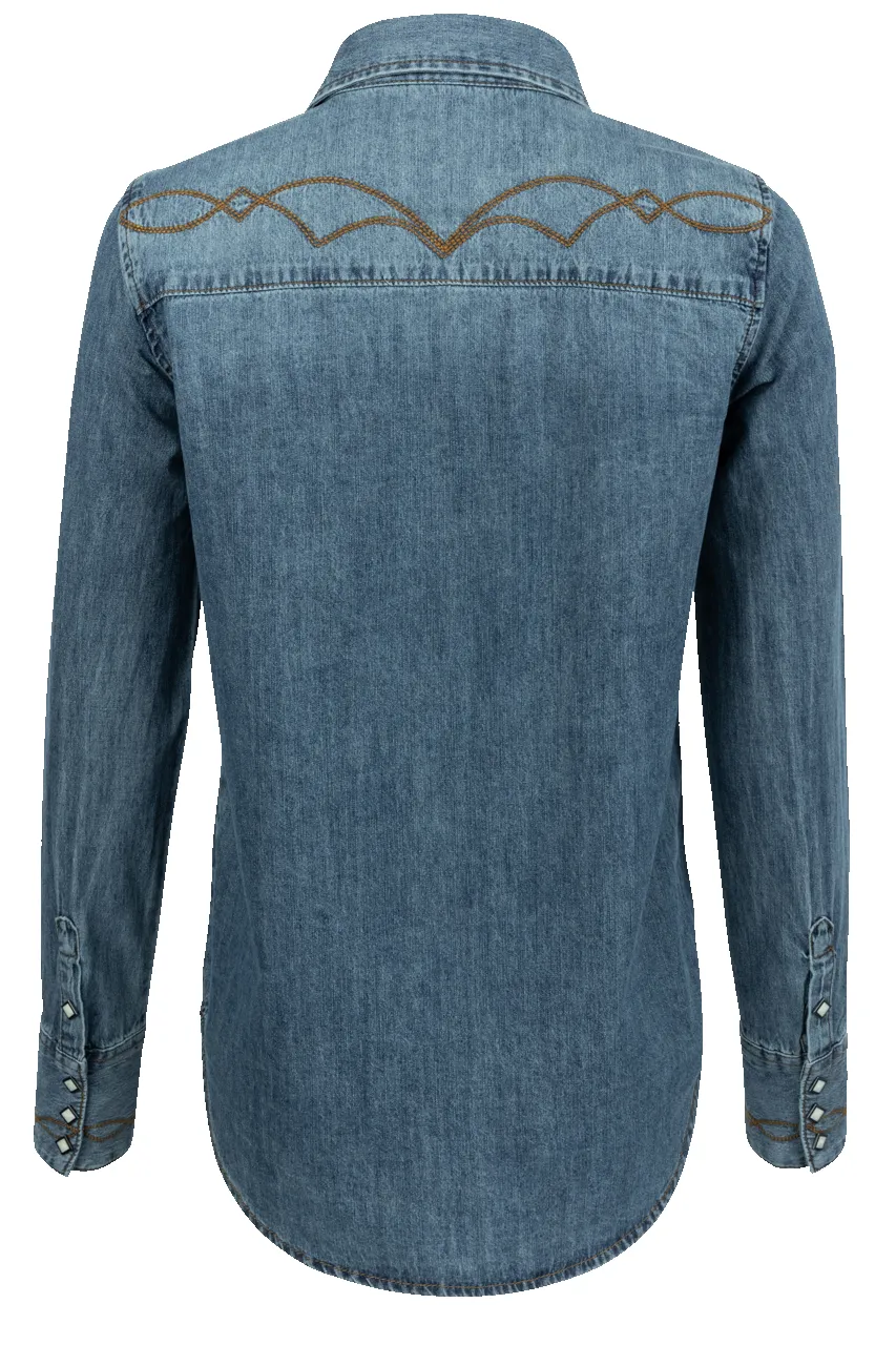 Stetson Women's Denim Western Shirt sold by Pinto Ranch product image thumbnail 2