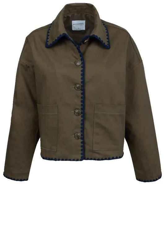 Raisonnel Olive Whipstitch Jacket sold by Pinto Ranch