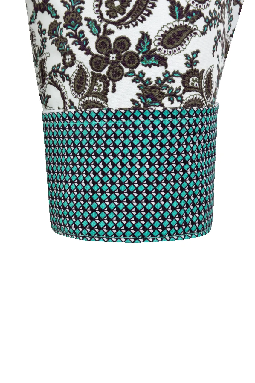 Cinch Paisley Button-Front Shirt - White and Green sold by Pinto Ranch product image thumbnail 3