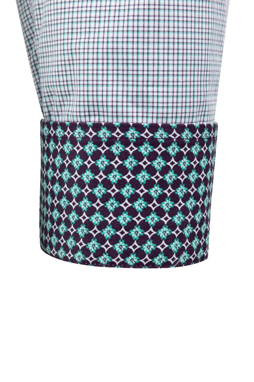 Cinch Mini Check Button-Front Shirt - Blue sold by Pinto Ranch product image thumbnail 3