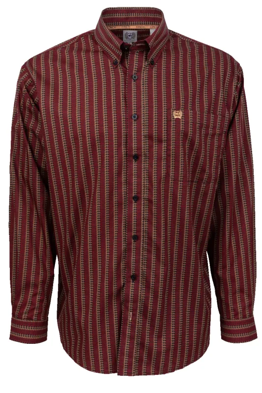 Cinch Striped Button-Front Shirt - Red sold by Pinto Ranch