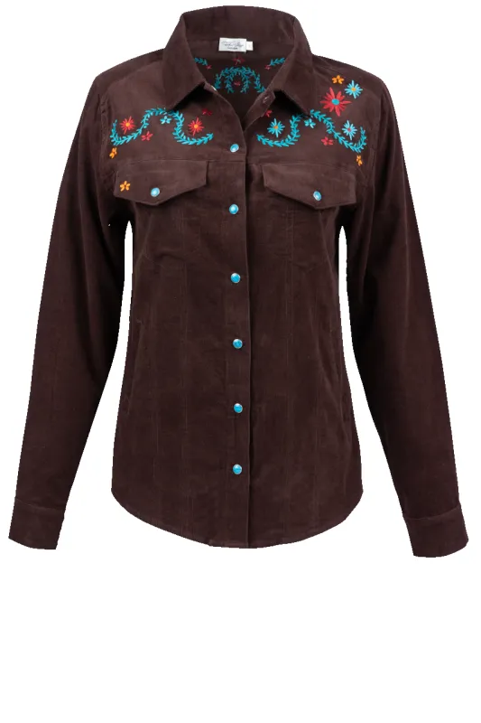 Tasha Polizzi Embroidered Corduroy Shirt sold by Pinto Ranch