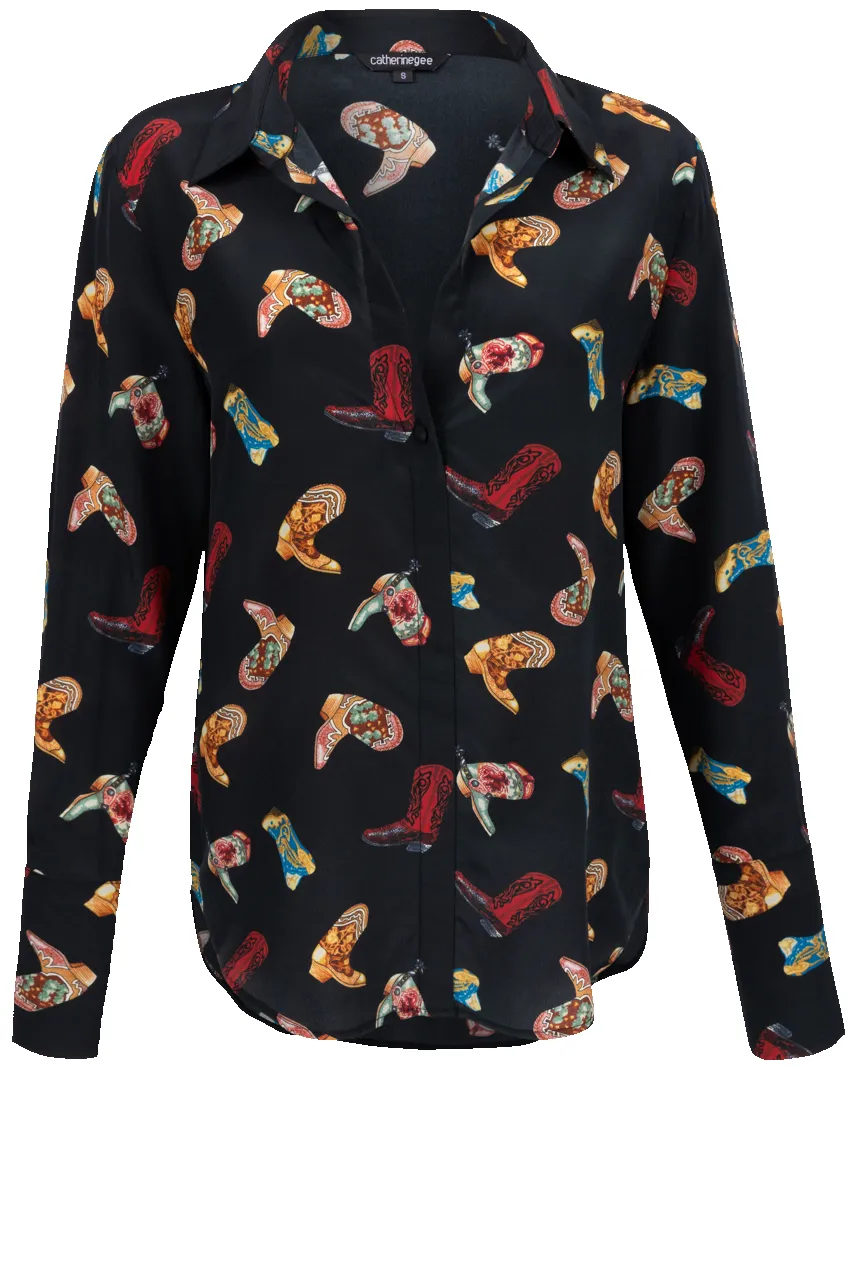 Catherine Gee Daria French Cuff Silk Blouse sold by Pinto Ranch