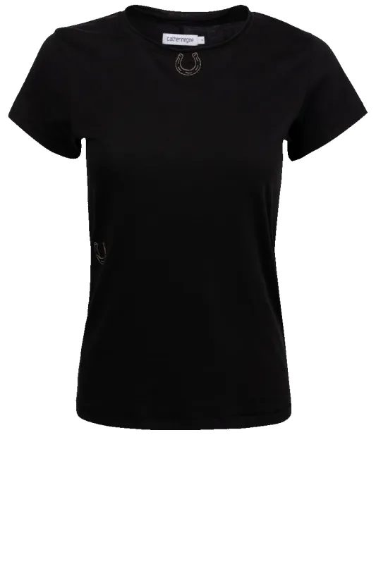 Catherine Gee Embroidered Horseshoe Tee made by Pinto Ranch