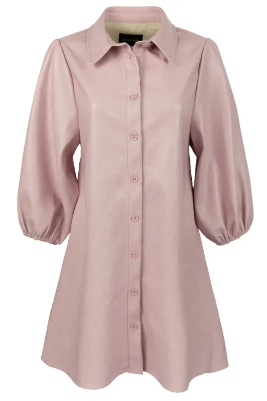 Dolce Cabo Vegan Leather Shirt Dress - Pastels sold by Pinto Ranch