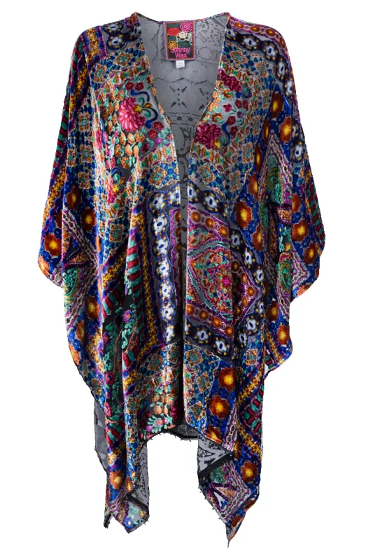 Johnny Was Burnout Velvet Shawl - Sophia sold by Pinto Ranch