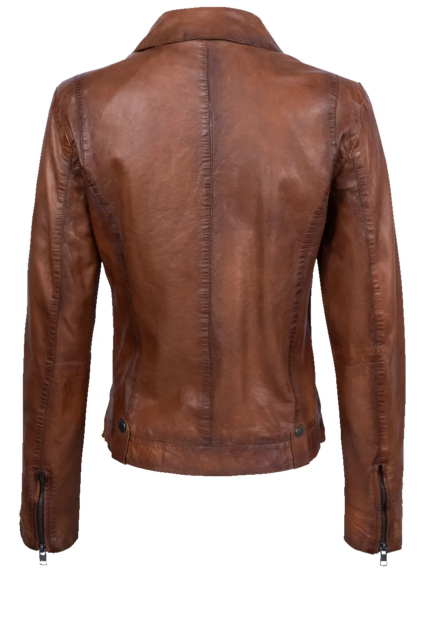 Mauritius Fayola Cognac Leather Jacket sold by Pinto Ranch product image thumbnail 2