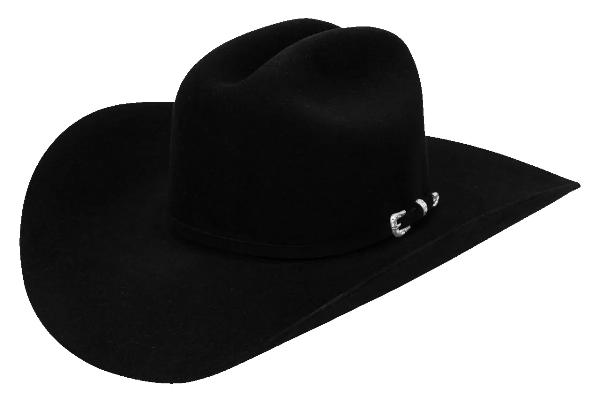 Resistol George Strait 6X Logan Felt Cowboy Hat - Black made by Pinto Ranch