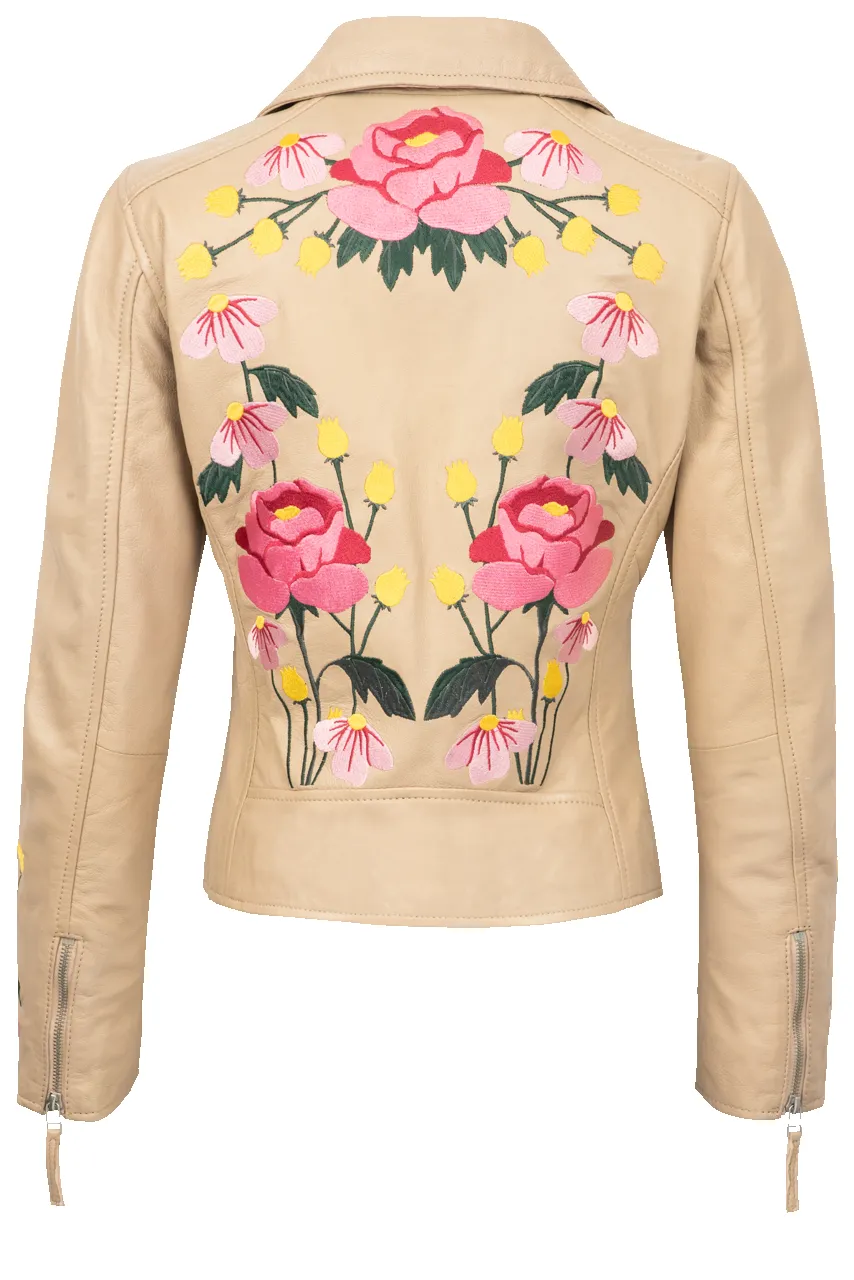 Mauritius Vintage Peonie Leather Jacket sold by Pinto Ranch