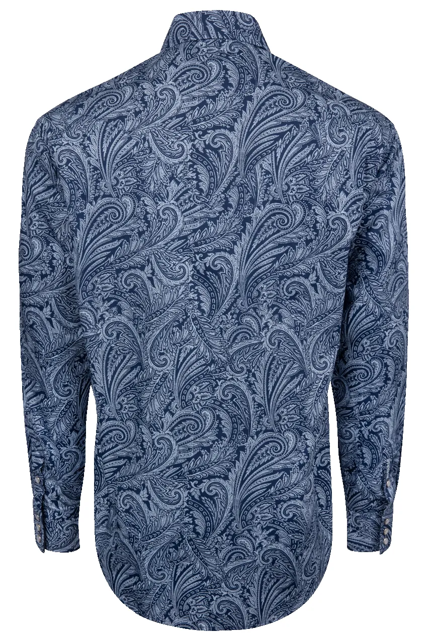 Stetson Men's Paisley Snap Front Shirt - Indigo sold by Pinto Ranch product image thumbnail 2