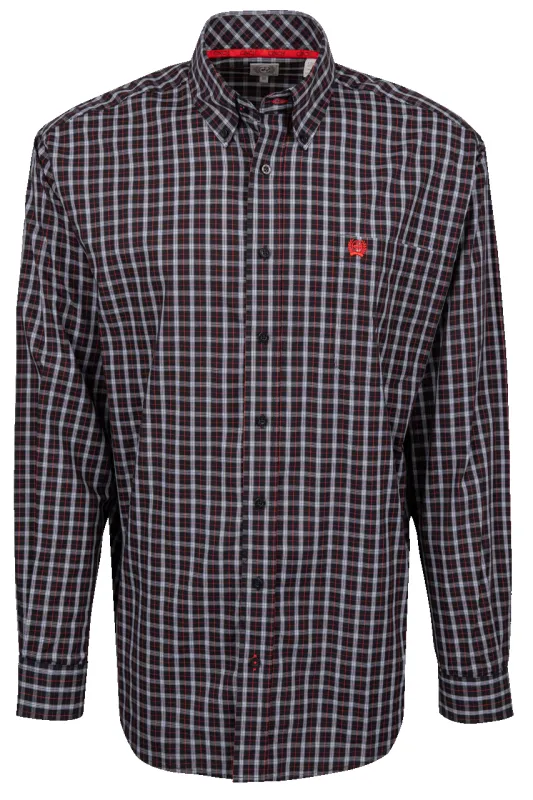 Cinch Button-Front Shirt - Multi Black sold by Pinto Ranch