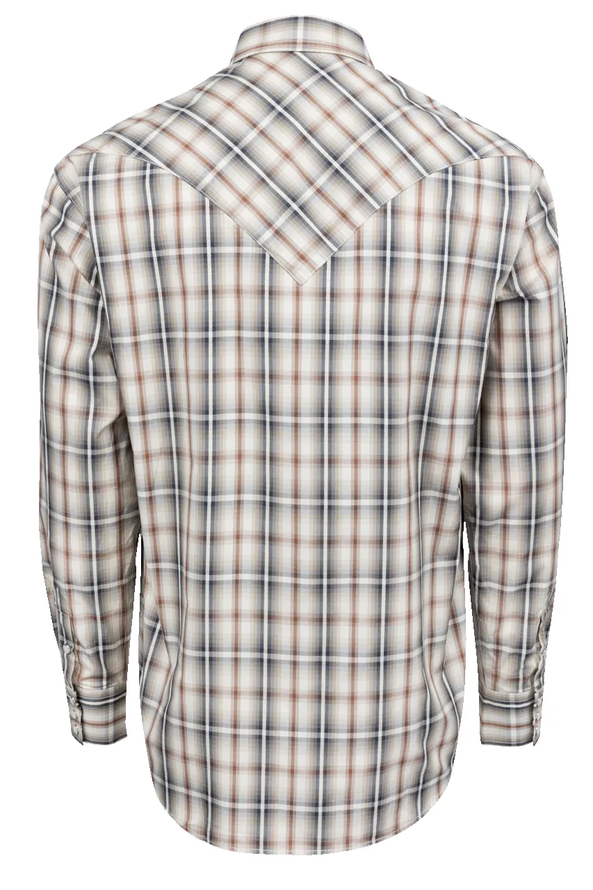 Stetson Men's Plaid Snap Front Shirt - Brown sold by Pinto Ranch product image thumbnail 2