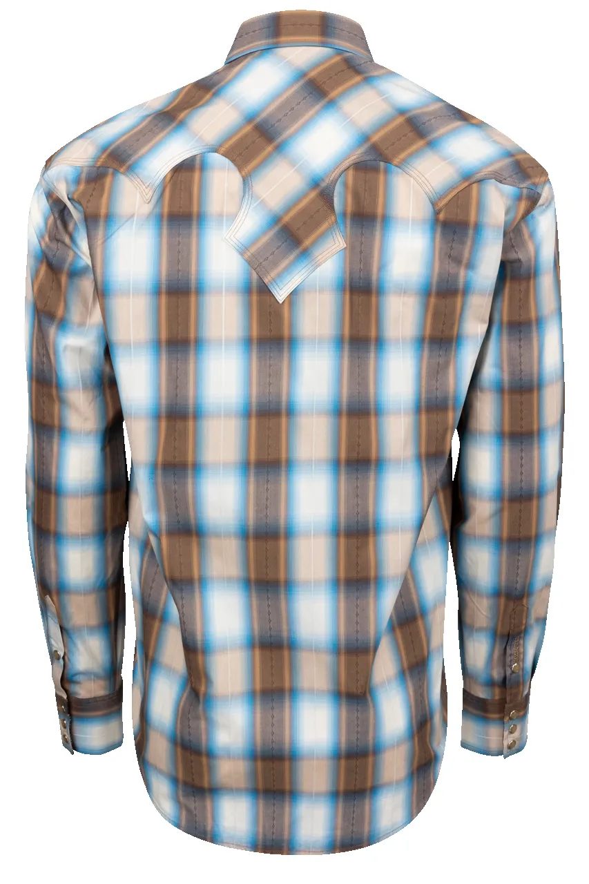 Stetson Men's Plaid Snap Front Shirt - Brown Multi sold by Pinto Ranch product image thumbnail 2