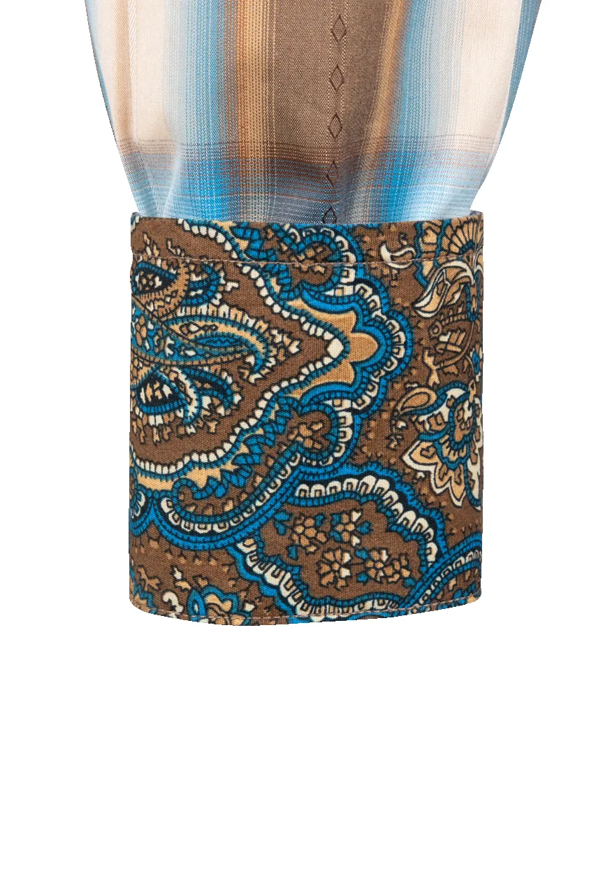 Stetson Men's Plaid Snap Front Shirt - Brown Multi sold by Pinto Ranch product image thumbnail 3