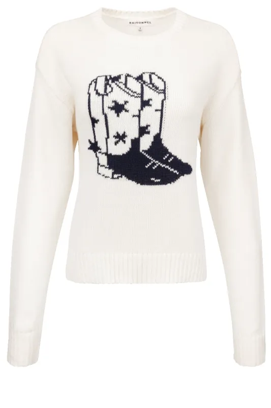 Raisonnel Crew Neck Boot Sweater sold by Pinto Ranch