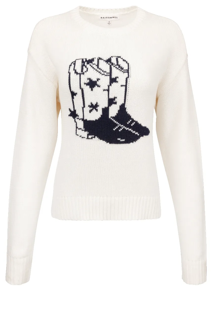 Raisonnel Crew Neck Boot Sweater sold by Pinto Ranch