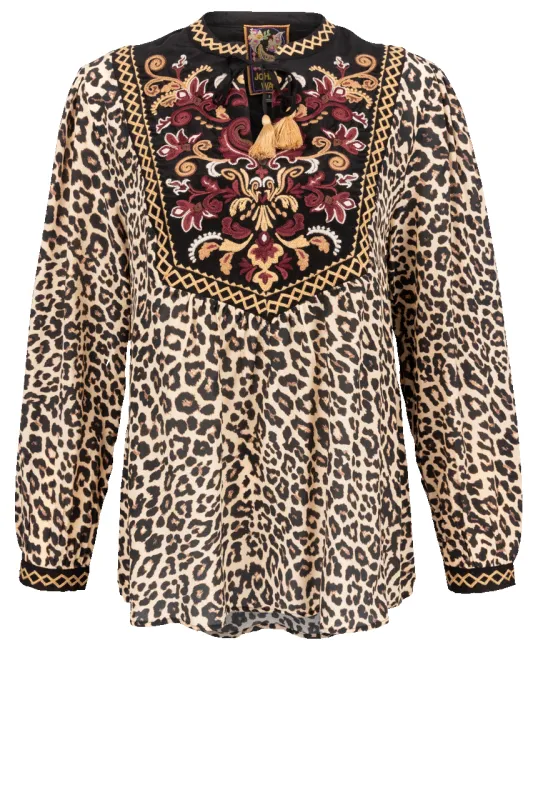 Johnny Was Tassel Yoke Blouse sold by Pinto Ranch