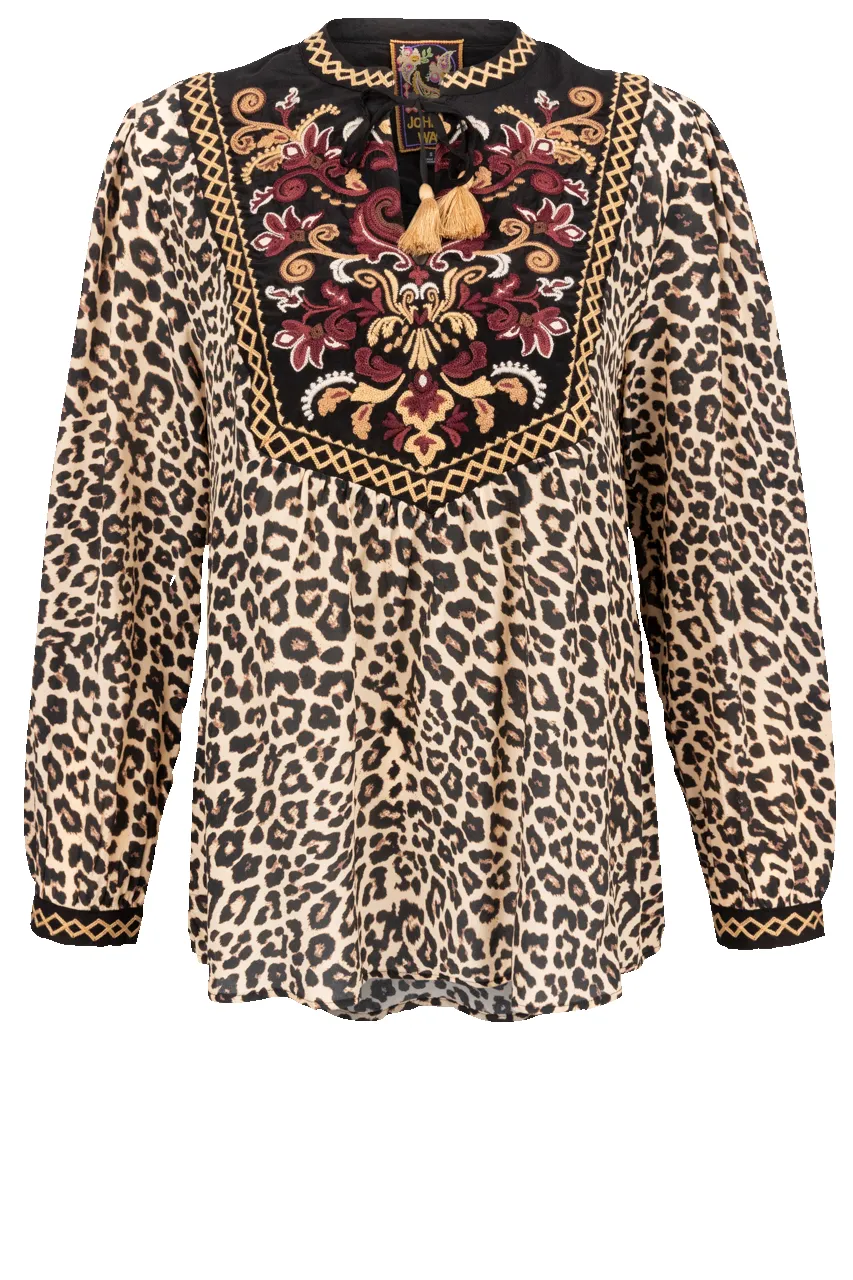 Johnny Was Tassel Yoke Blouse sold by Pinto Ranch