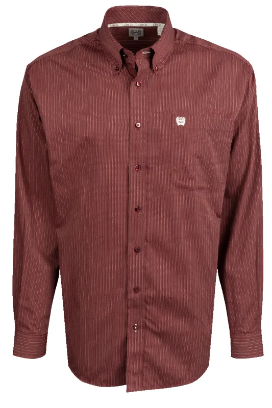 Cinch Button-Front Shirt - Burgundy sold by Pinto Ranch