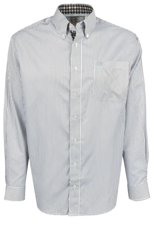 Cinch Striped Button-Front Shirt - Gray sold by Pinto Ranch
