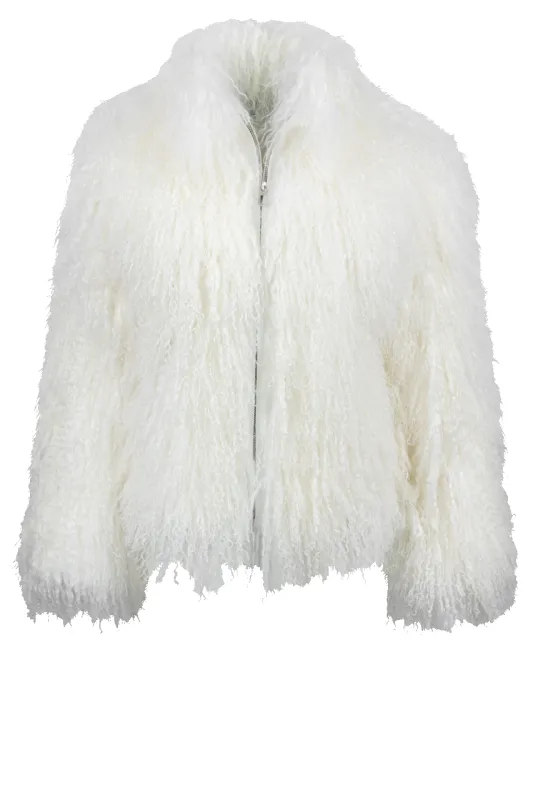 Pinto Ranch White Tibetan Fur Jacket sold by Pinto Ranch