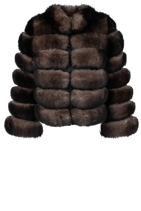 Pinto Ranch Kizil Sable Fur Jacket - Espresso made by Pinto Ranch