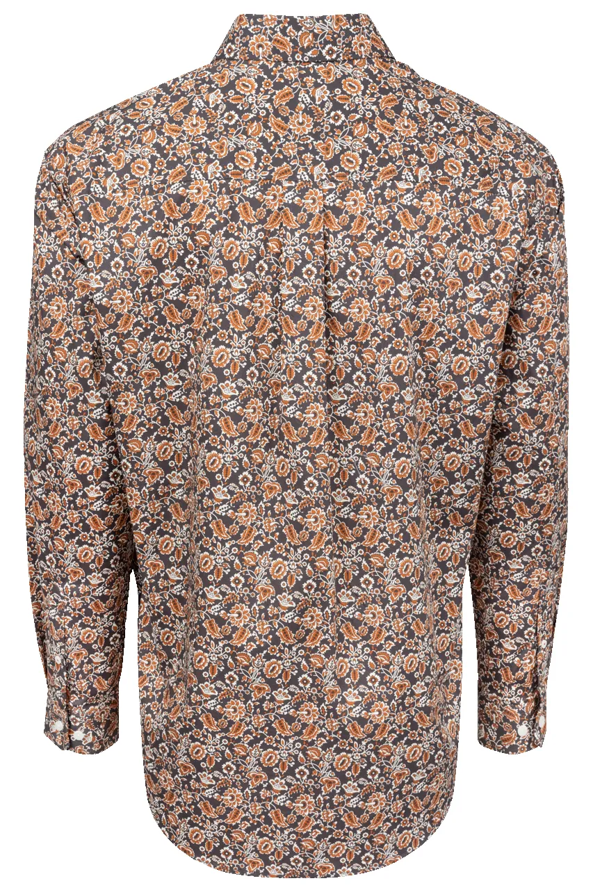 Cinch Floral Print Button-Front Shirt - Charcoal sold by Pinto Ranch product image thumbnail 2