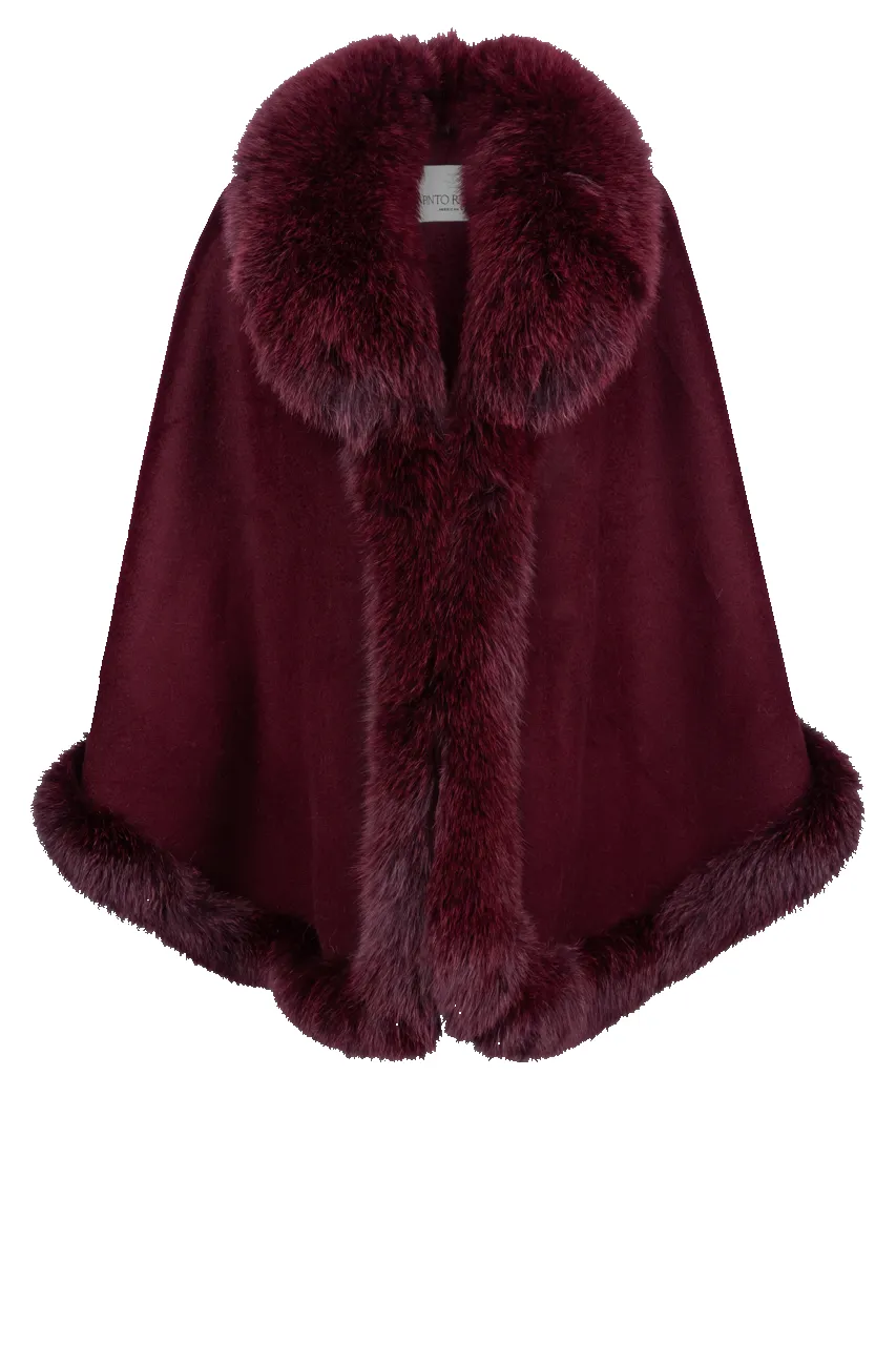 Pinto Ranch Burgundy Fur Cape sold by Pinto Ranch