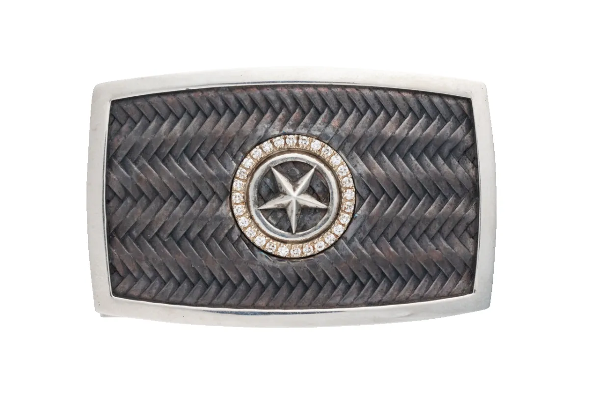 Chacon Star and Diamonds 1.5" Trophy Buckle made by Pinto Ranch