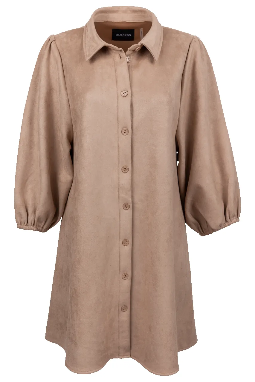 Dolce Cabo Faux Suede Shirt Dress sold by Pinto Ranch