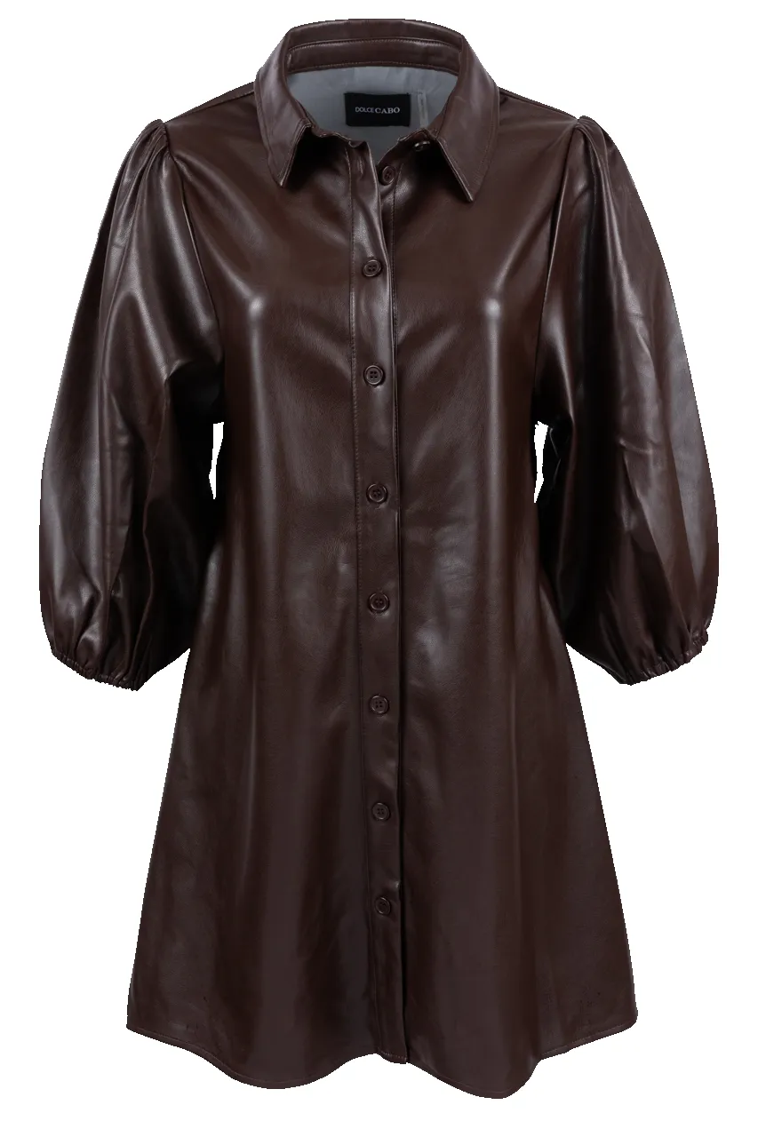 Dolce Cabo Vegan Leather Shirt Dress sold by Pinto Ranch product image thumbnail 2