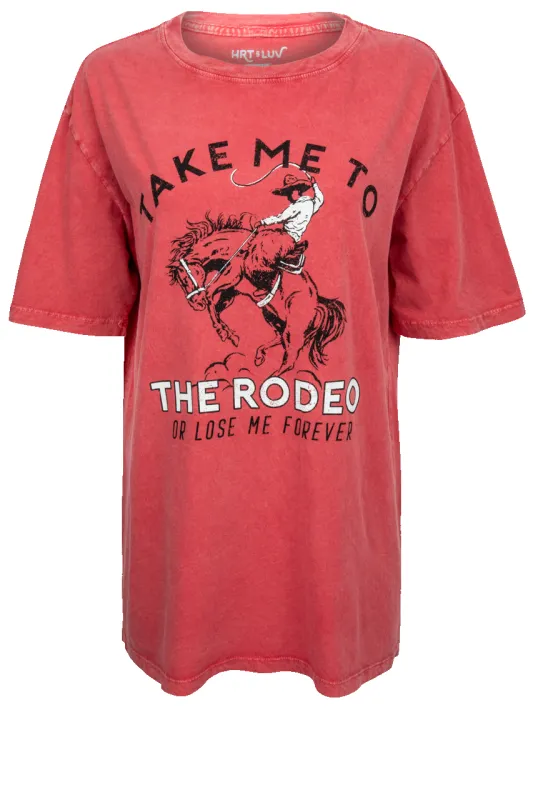 HRT and LUV Rodeo Graphic Tee - Red sold by Pinto Ranch