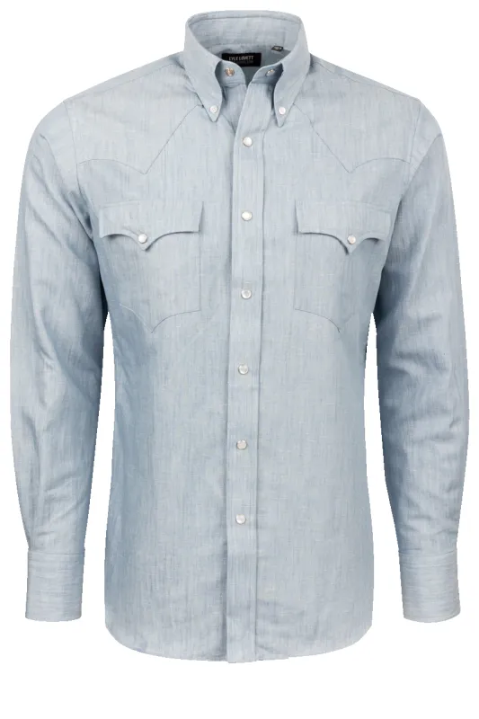 Lyle Lovett for Hamilton Snap Front Shirt - Chambray made by Hamilton