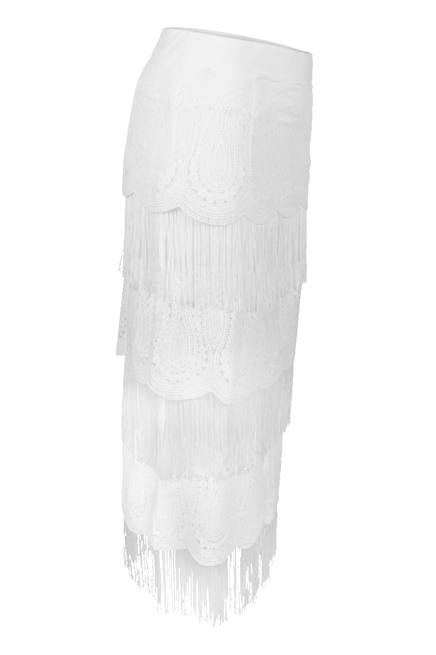 Blue B Tiered Lace Fringe Skirt sold by Pinto Ranch product image thumbnail 2