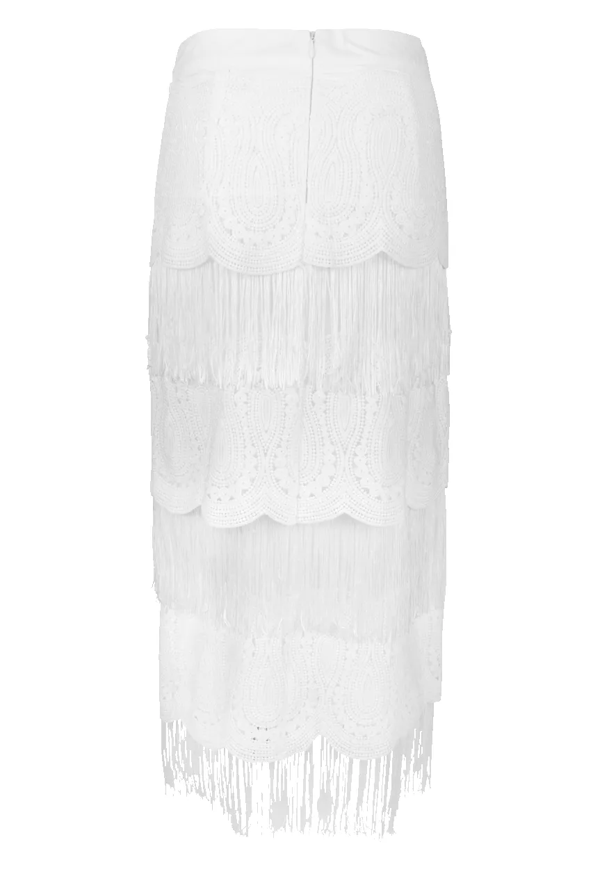 Blue B Tiered Lace Fringe Skirt sold by Pinto Ranch product image thumbnail 3