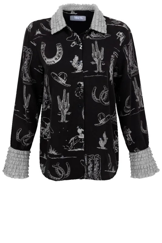 Blue B Western Print Shirt made by Blue B