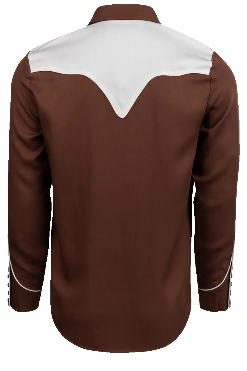 H Bar C Snap Front San Juan Shirt - Chocolate sold by Pinto Ranch product image thumbnail 2