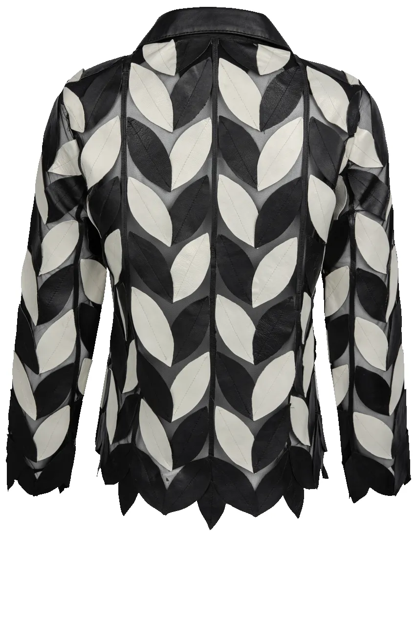 Belgin Francis Black and White Leather Leaf Jacket sold by Pinto Ranch product image thumbnail 2