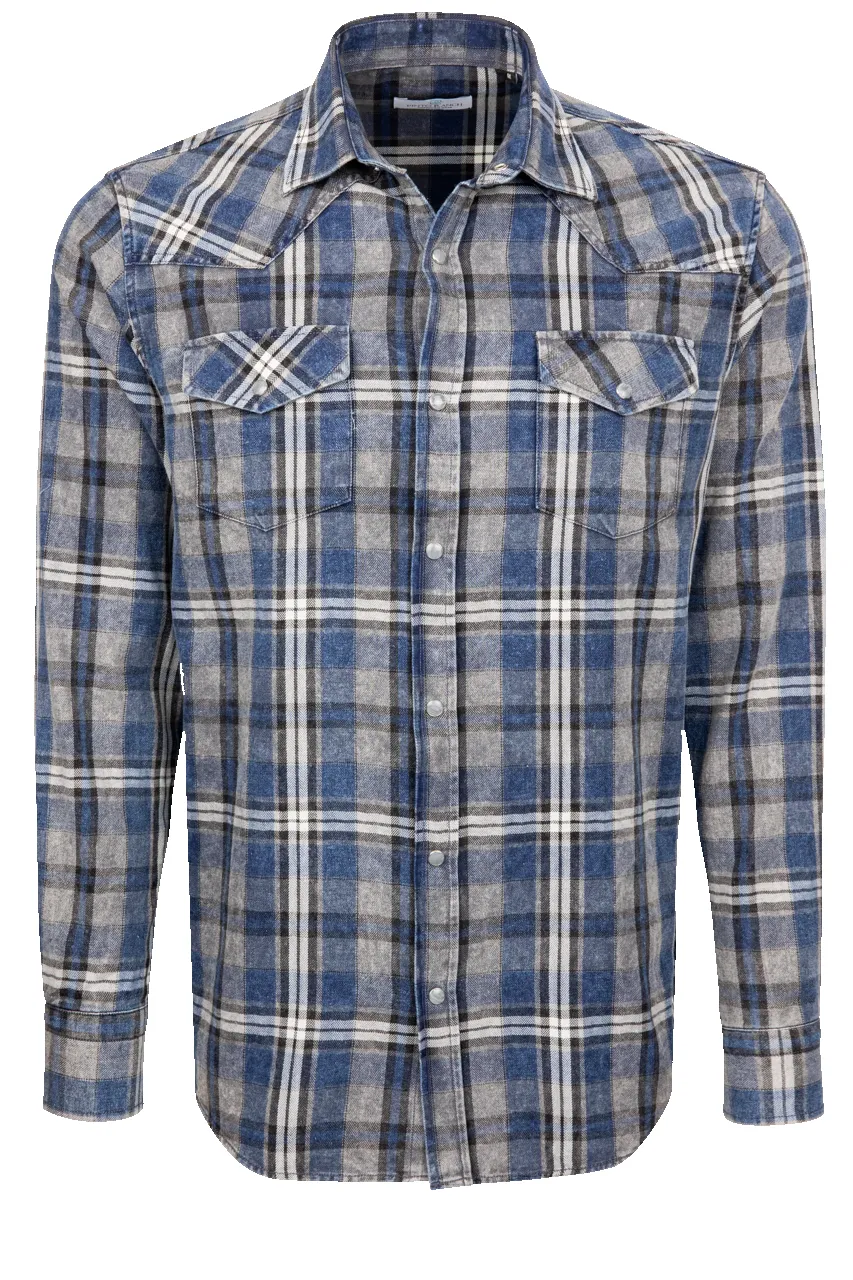 Garnet Snap Front Shirt - Steel Blue sold by Pinto Ranch