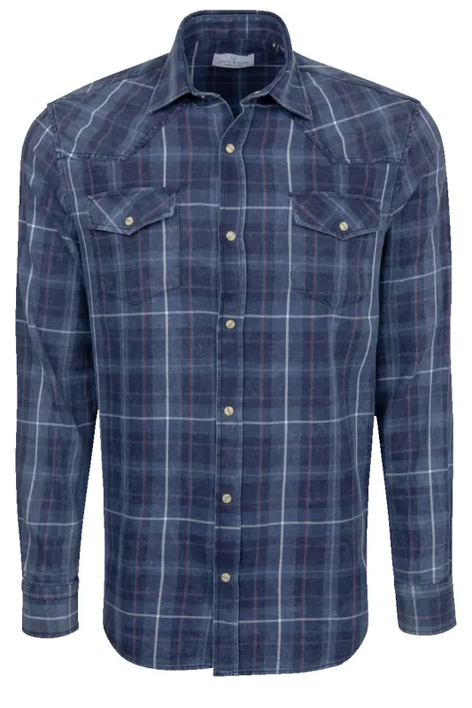 Garnet Snap Front Shirt - Indigo sold by Pinto Ranch