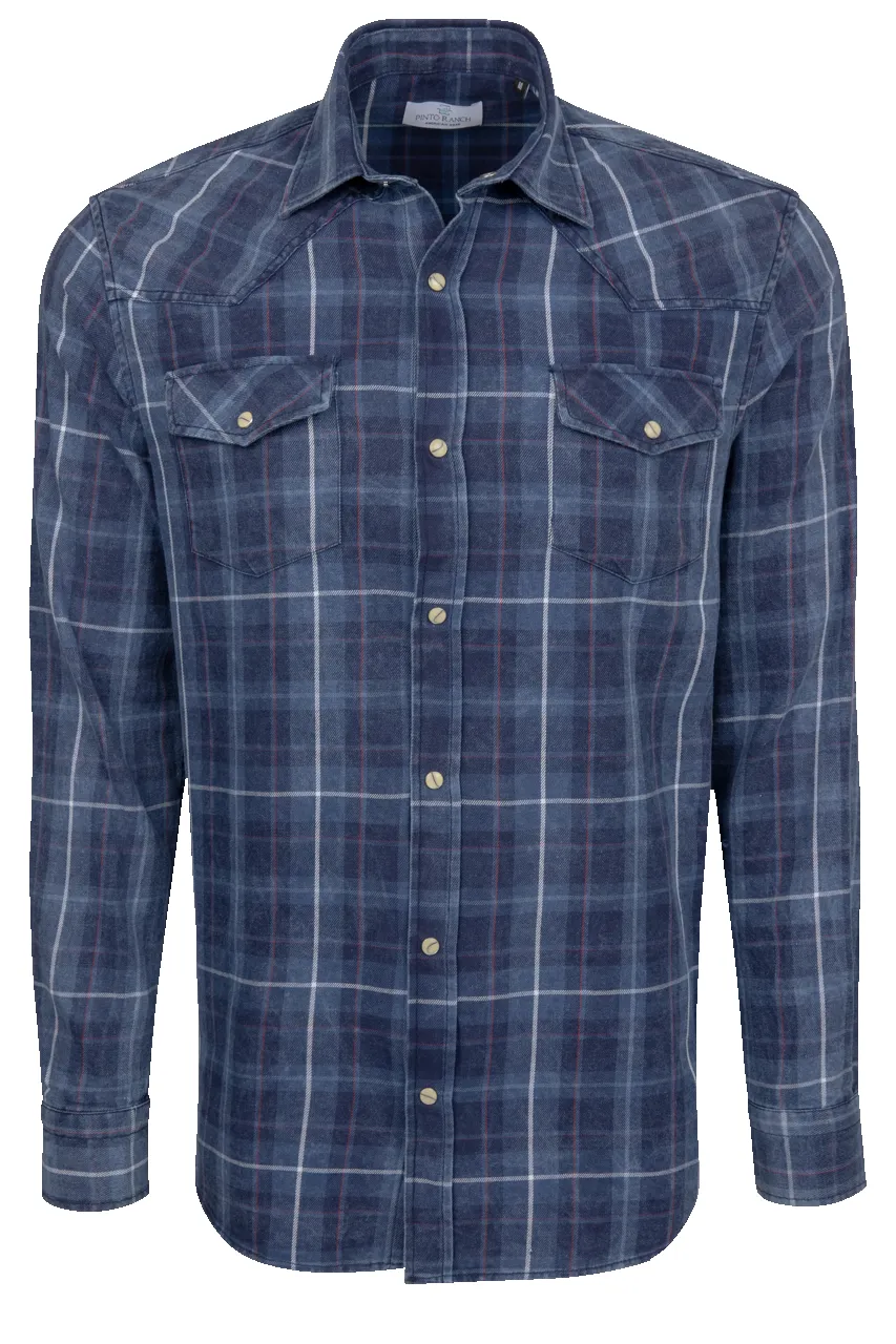 Garnet Snap Front Shirt - Indigo sold by Pinto Ranch