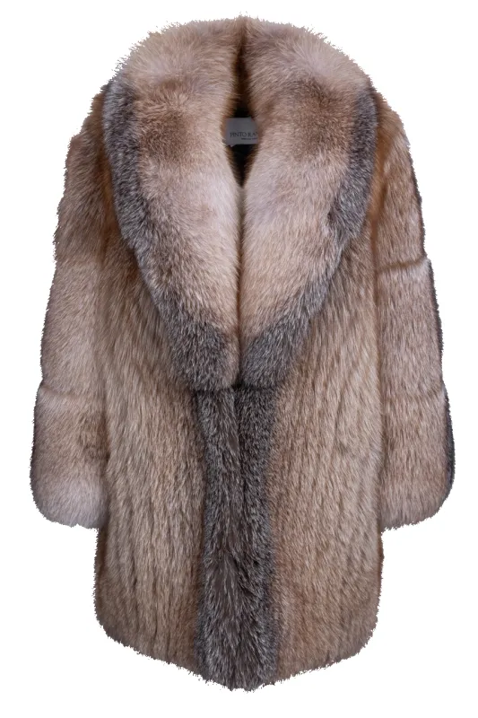 Pinto Ranch Multi-Colored Fox Fur Coat made by Pinto Ranch