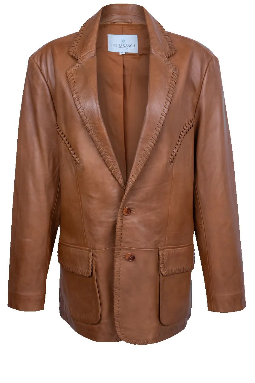 Pinto Ranch Tan Whipstitch Blazer sold by Pinto Ranch